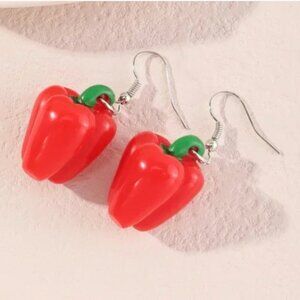 ⭐️✨ FREE Pepper Fruit Veggies Design Drop Hipster Boho Hippie Art Deco Earrings